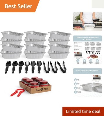 Professional 6 Pack Refill Kit for Chafing Dishes - Perfect for Parties & Events