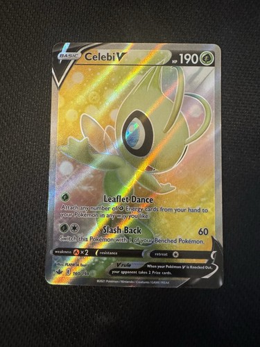 Pokemon TCG Celebi V (Full Art) SWSH06: Chilling Reign 160/198 - NM