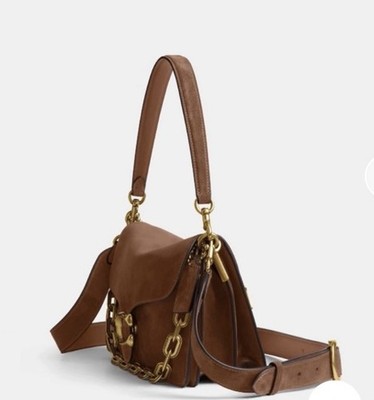 ❤️Coach Chain Tabby CCK51 Brass/ Warm Brown Shoulder Bag | eBay