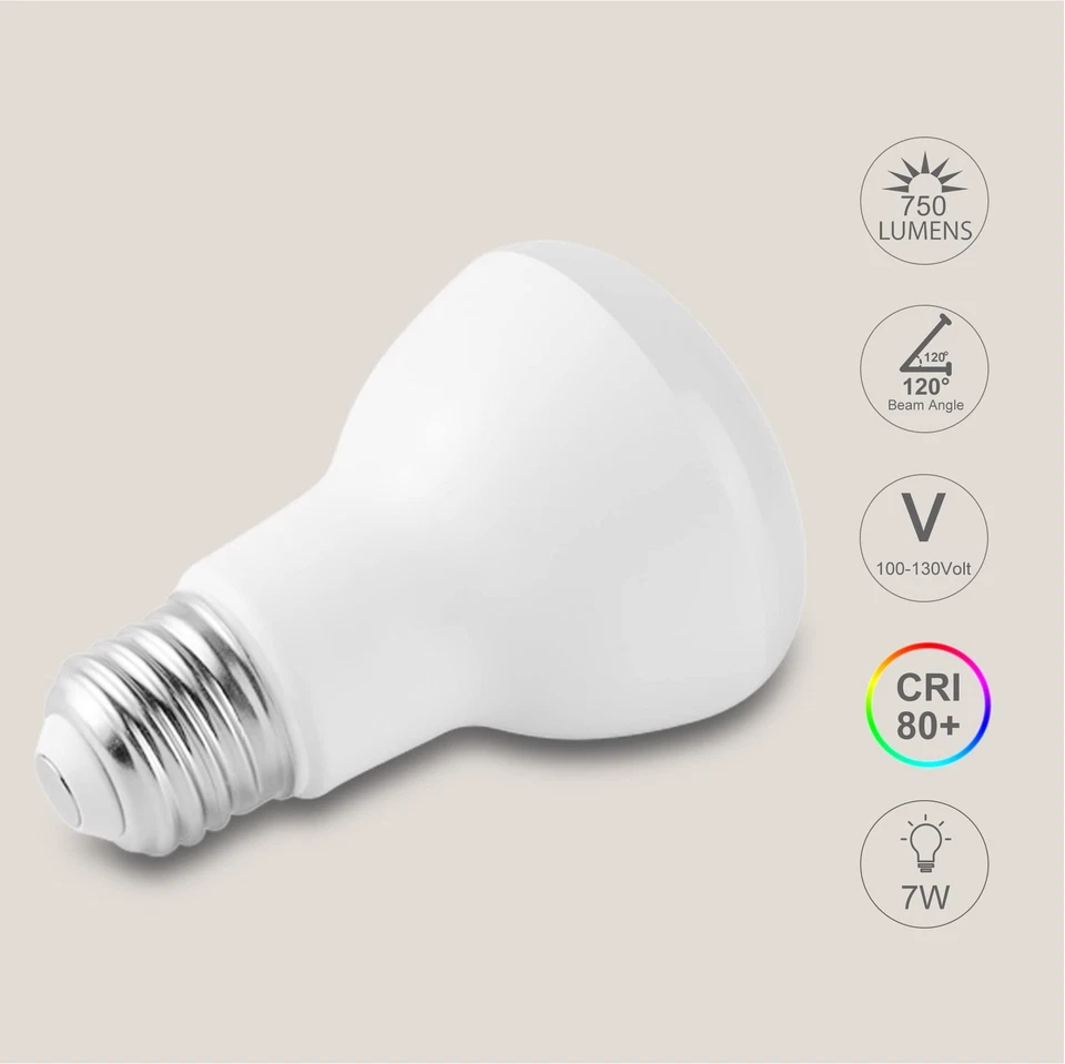 12-Pack BR20 LED Bulb 5000K Daylight White Dimmable Flood Light Bulbs 7W 750l... - Image 3 of 4