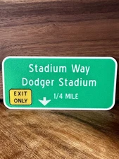 Dodger Stadium Sign Stadium Way Freeway Exit Los Angeles LA Dodgers Fan Gift