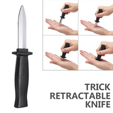 Retractable Knife Toy Magic Joke Gift Idea Prank Props Trick Fake Dagger Cosplay