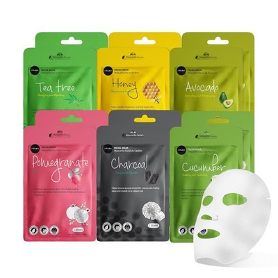celavi Essence Facial Face Mask Paper Sheet Korea Skin Care Moisturizing 12 Pack