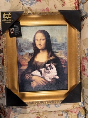 Mod Vintage Gallery Mona Lisa/ Meow-na Lisa Framed Art