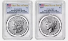 2024-S Reverse Proof $1 Morgan and Peace Silver Dollar 2pc Set PCGS PR70