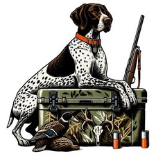 Hunting Sticker 3 Inch Hunting Dog Cooler Decoy Camouflage Game Birds 