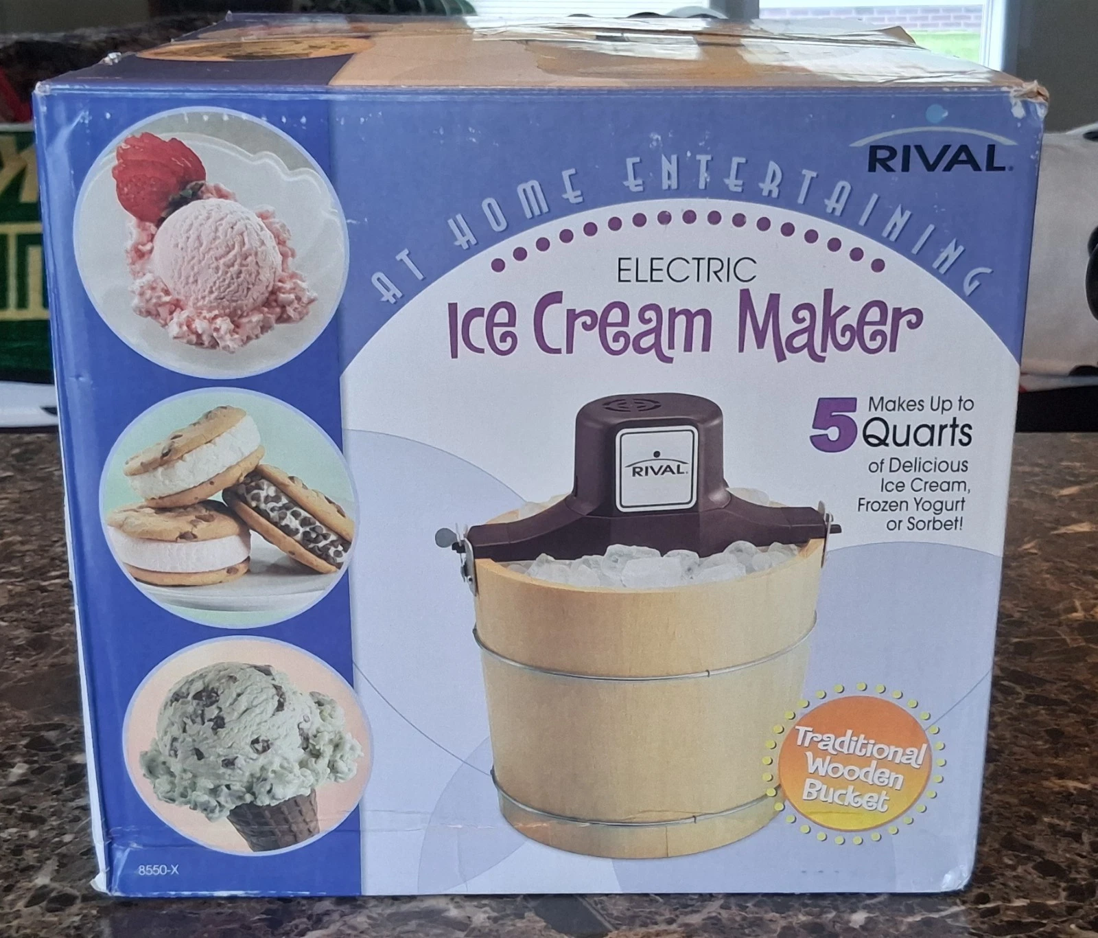 NEW SEALED Rival 8550 Yogurt Ice Cream Sorbet 5 Qt Electric Ice Cream Maker
Opens in a new window or