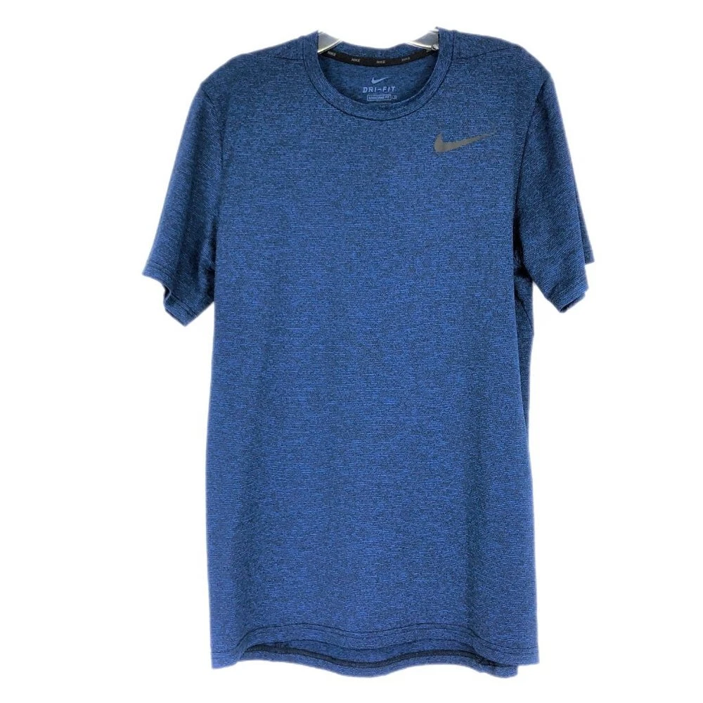 Nike Blue Collarless Breathable T-Shirt | Perfect for Any Occasion