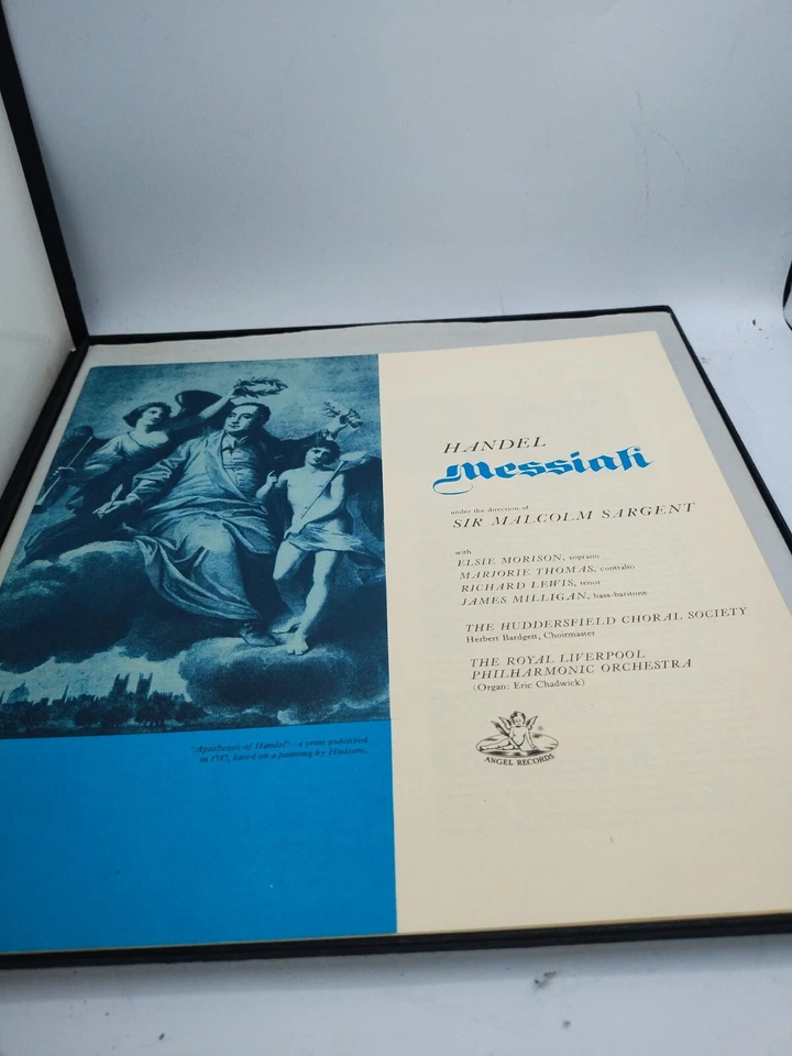 Handel Messiah  Sir Malcolm Sargent  Huddersfield Choral Angel Records  3 LP Box - Image 2 of 4