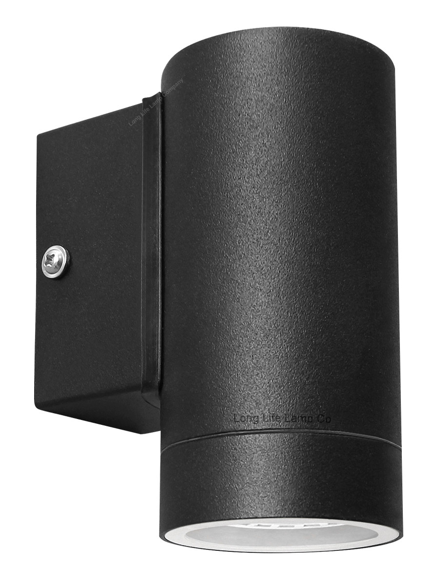 Black or Stainless Steel Single Outdoor Wall Light IP65 Garden Wall