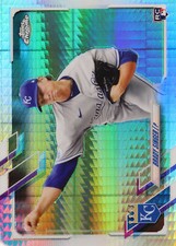 2021 Topps Chrome Baseball Base #166: Brady Singer Prism Refractor