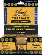 Tiger Balm Pain Relieving Ultra Strength, .35 Oz Soothing Ointment-Muscle Rub