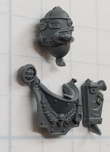 Warhammer 30k Solar Auxilia Bits Command Section Companion Head Chest Holster - Picture 2 of 3
