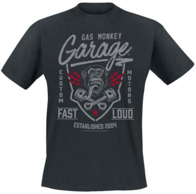 Gas Monkey Garage T-Shirt Herren Fast'n Loud schwarz Fan-Merch, Filme, TV-Serien