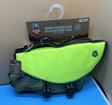Dog Life Jacket Large High Visibility Neon Yellow 27.5" - 36" Arcadia Trail