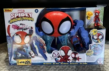 NEW SPIDEY AND HIS AMAZING FRIENDS Marvel Web-Quarters Playset w Lights & Sounds