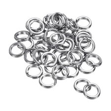 1.6mm x 12mm Fishing Split Rings,50 Pack 304 Stainless Steel Double Flat Ring
