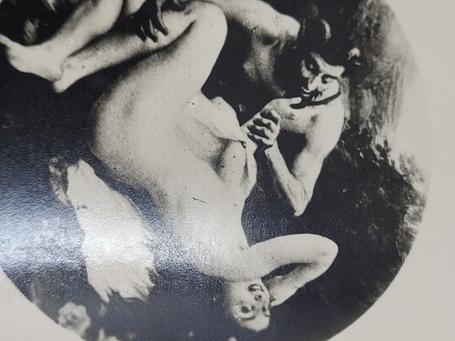 vintage Salon De Paris Nude Card Satan/ Jesus ephemera risque - Picture 2 of 3