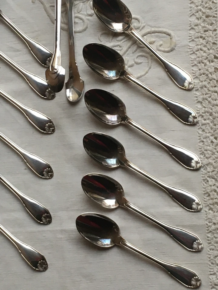 JUEGO EXPRESSO PLATA 950 CHRISTOFLE CARDEILHAC FRANCÉS VINTAGE. PATRÓN DE CARCASA Foto 4 de 4