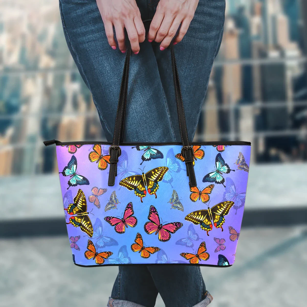 Butterflies Large Tote Bag