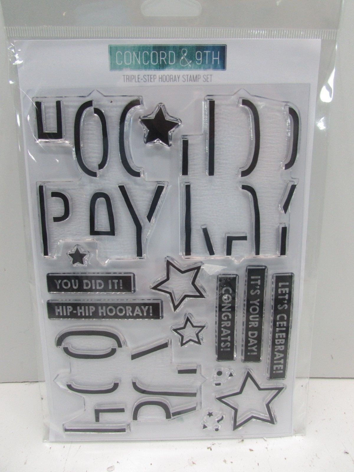 Concord & 9th Clear Stamps 6"X8" HOORAY Triple Step hip | eBay