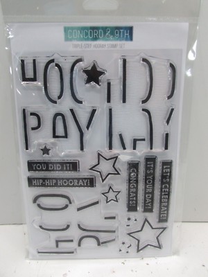 Concord & 9th Clear Stamps 6"X8" HOORAY Triple Step hip | eBay