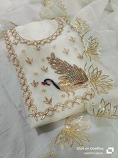 Pearls Work Organza Salwar Kameez Indian Suits Women Punjabi Suit Wedding Dress