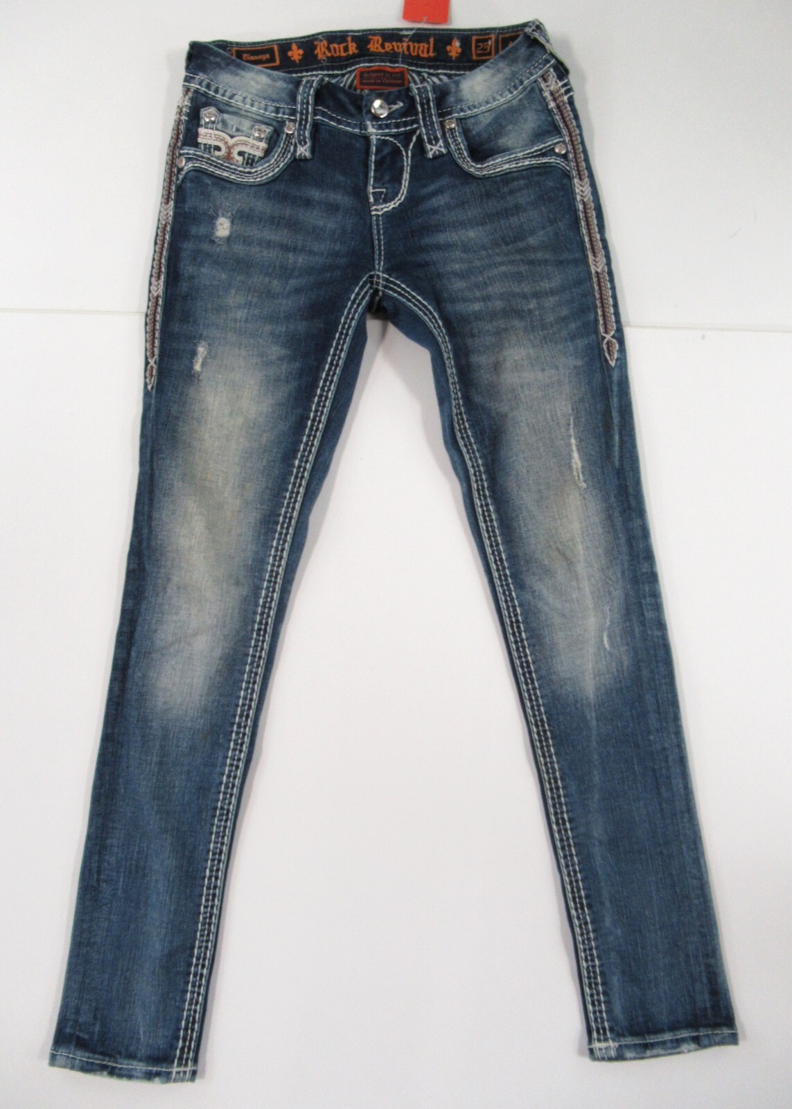 Rock Revival Women's Dianeya Ankle Skinny Jeans Tag Size 25 Measured 29x30 #D836
