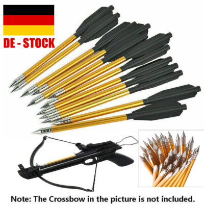 12-60Stück 6,5'' Bolzen Pfeile Aluminium Bolzen für Pistolen 50lb-80lb Jagdpfeile