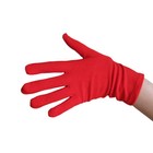 Short Wrist Length Red Costume Gloves ~ HALLOWEEN SUPERHERO SANTA DANCE COSPLAY