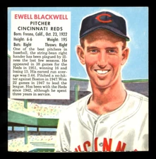 1952 Red Man Tobacco Baseball #3 Ewell Blackwell EX + Cincinnati Reds Green Back