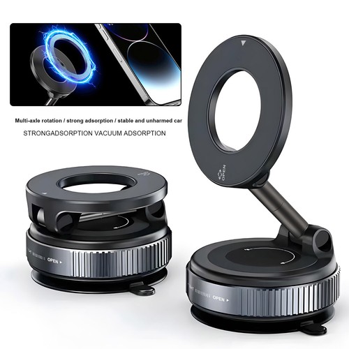 Vacuum Magnetic Phone Holder Stand For iPhone 16 15 14 13 12 For Your Car/Desk - Picture 12 of 20