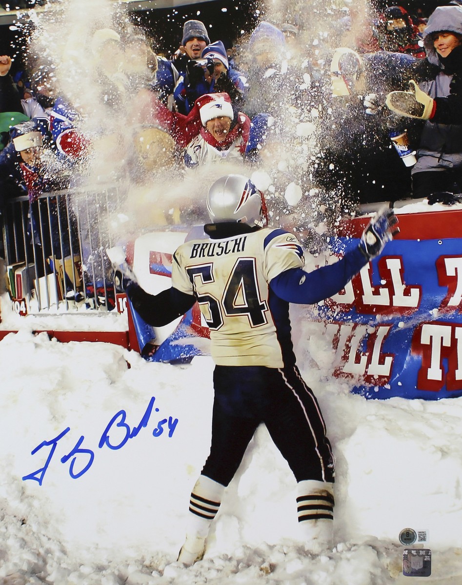Tedy Bruschi New England Patriots signed NFL football proof COA autographed Tedy Bruschi New England Patriots signed NFL football proof COA autographed