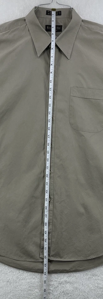 Camisa de tela ancha de algodón con botones manga larga Roberto Villini para hombre talla XL Foto 4 de 4