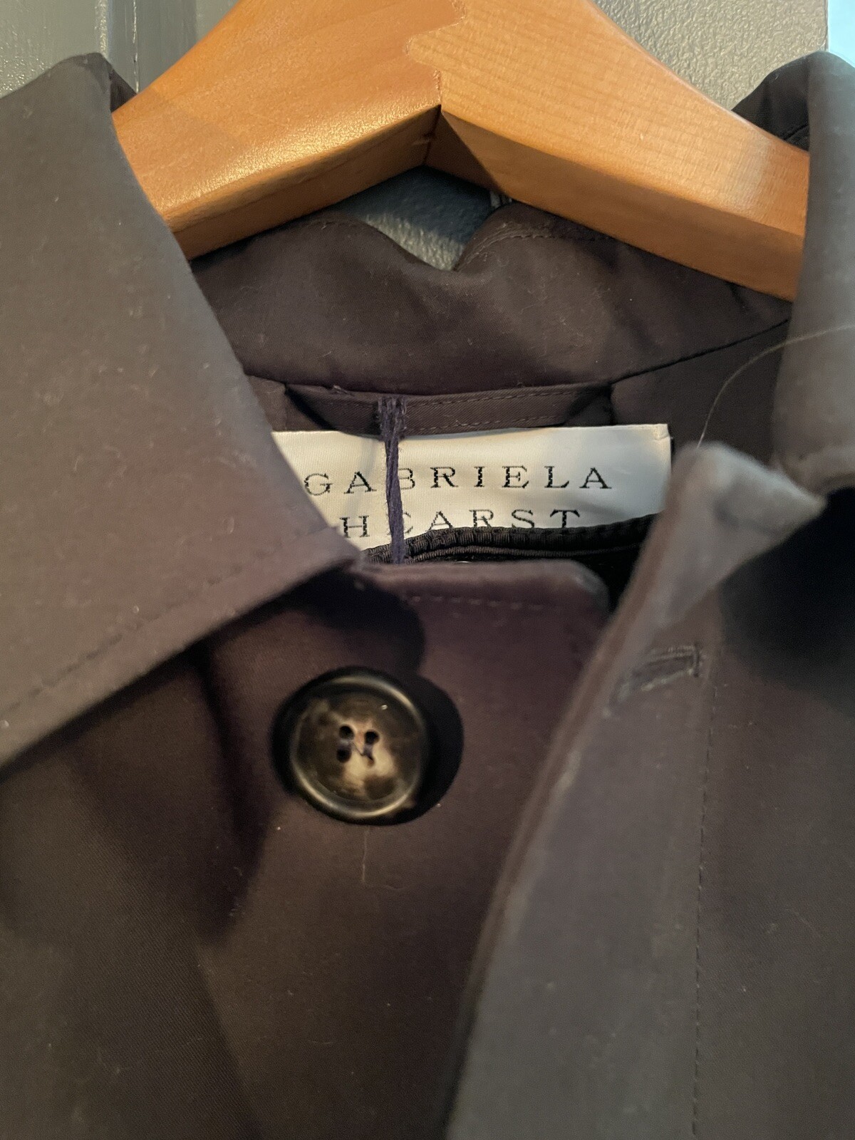 Gabriela Hearst Albert Car Coat with Cashmere lining Black size 48 NWT image 5