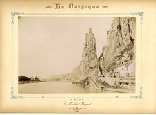 Belgique, Dinant Vintage albumen print,le Rocher Bayard Tirage albuminé 