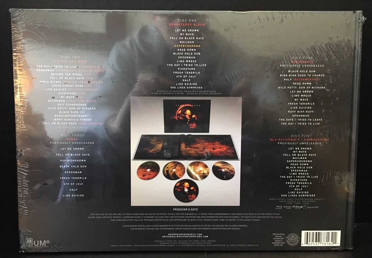 Soundgarden Superunknown Ltd Ed 20th Anniversary Collection 4CDs+1