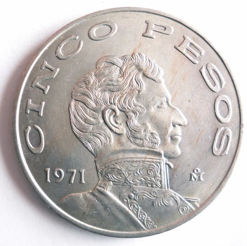 Photo of a 1971 Mexico 5 Pesos (1971-1988) from an eBay listing that sold on Jul 22, 2026