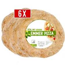 6x Pizzaboden aus Emmermehl vorgebacken – Urkorn Emmerpizza Teig Vegan