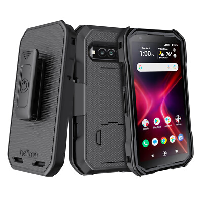 BELTRON Kyocera DuraForce Pro 3 Case with Swivel Belt Clip & Built-in Kickstand