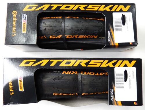 2 Continental Gatorskin Tires 700 X 25 Black Flexible New