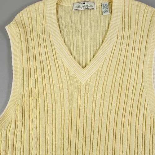 John Ashford Linen Golf Sweater Vest 