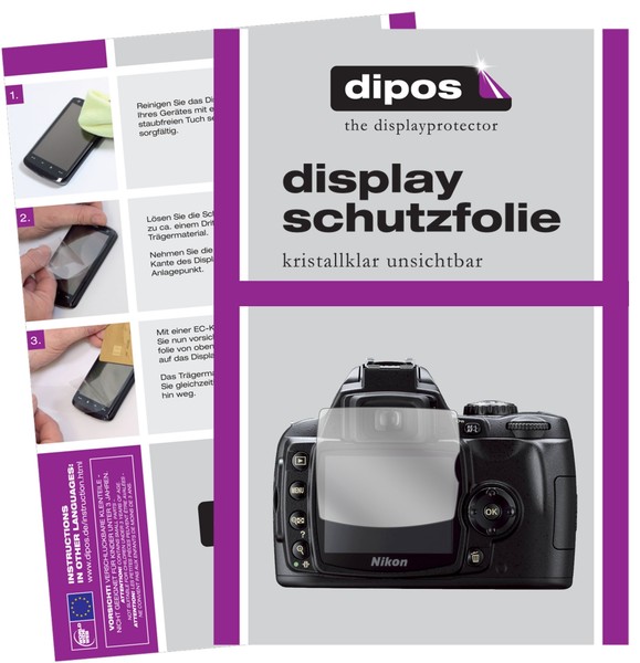 2X Schutzfolie FüR Nikon D40X Klar Displayschutzfolie Folie Display Schutz Dipos-image