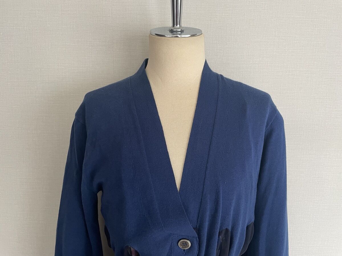 Sacai Blue Docking Sheer Cardigan With Camisole AD2018 Sacai Blue Docking Sheer Cardigan With Camisole AD2018