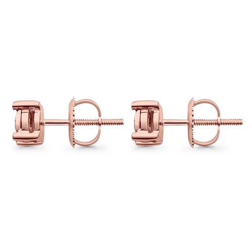 Diamond Round Men Stud Earring Solid 10k Gold Unisex Hip Hop Stud Earring 5.0mm - 第 9/52 張圖片