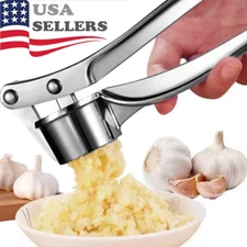 Garlic Press Crusher Squeezer Masher Mincer Stainless Steel Manual Kitchen Tool