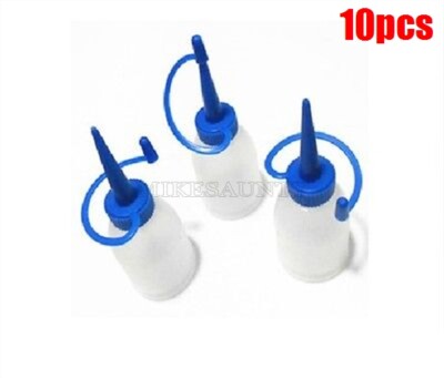 10Pcs 30Ml Empty Blue Needle Tip Plastic Glue/ Paint Applicator Bottle New Ic nz