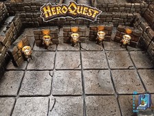 Torches LED Murales 3D pour Donjon HeroQuest – Accessoires Peints à la Main