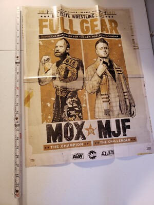 All Elite Crate Exclusive Mini  Poster AEW Full Gear 2022 Jon Moxley vs MJF