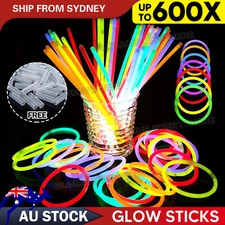 200x Mixed Color Glow Sticks Bracelets Light Party Glowsticks Glow In The Dark